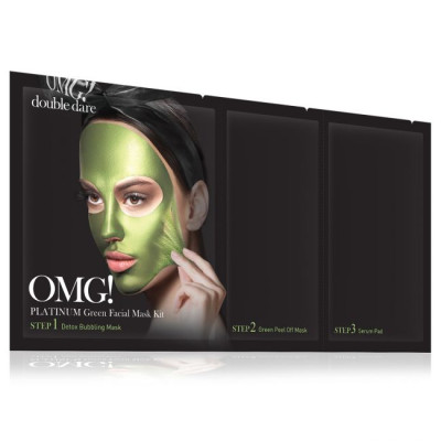 Double Dare OMG! Platinum Green Facial Mask Kit / Набор из масок с ламинарией и хлореллой (3-в-1)