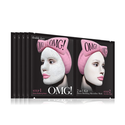 Double Dare OMG! 2 in 1 Kit Detox Bubbling Microfiber Mask / Пузырьковая маска-детокс (набор 2-в-1)