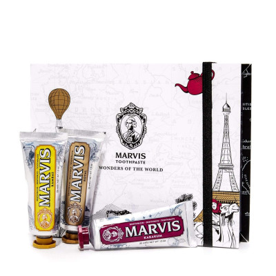 Marvis Wonders of the World Gift Set / Подарочный набор из 3-х зубных паст: royal, karakum, rambas